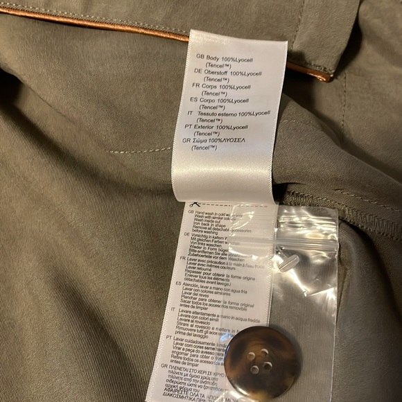 NWT Scotch & Soda Pyjama Loose Fit Belted Blazer Green Army Size Extra Small - Picture 11 of 11